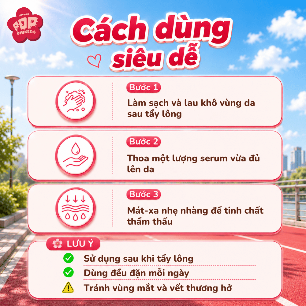 Tinh Chất Dưỡng Mịn Và Hỗ Trợ Chậm Mọc Lông POP Pinkee – Cho Da Êm Dịu Sau Tẩy Lông - 30ml
