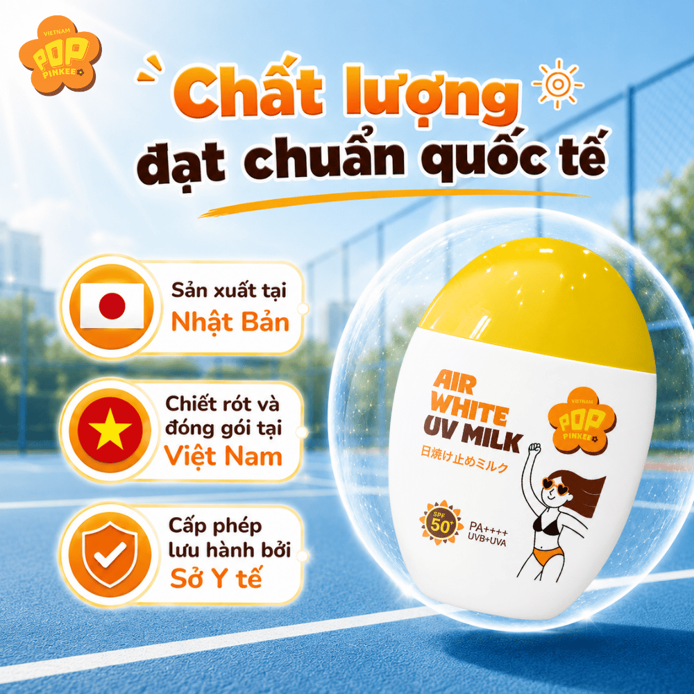Sữa Chống Nắng Air White UV Milk Pop Pinkee - 55ml