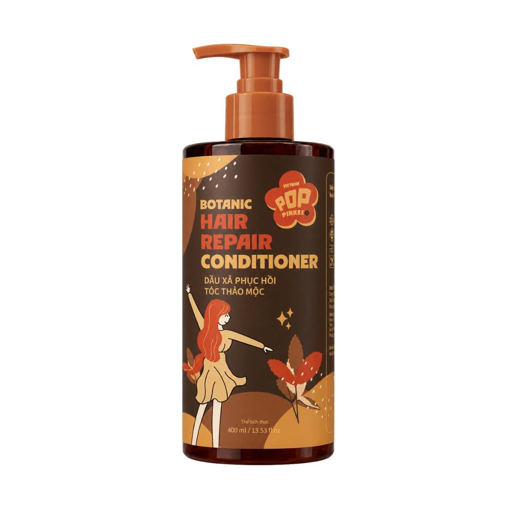 Dầu Xả Dưỡng Tóc Thảo Mộc Pop Pinkee – Khóa Ẩm Chuyên Sâu, Tóc Siêu Suôn Mượt - 400ml