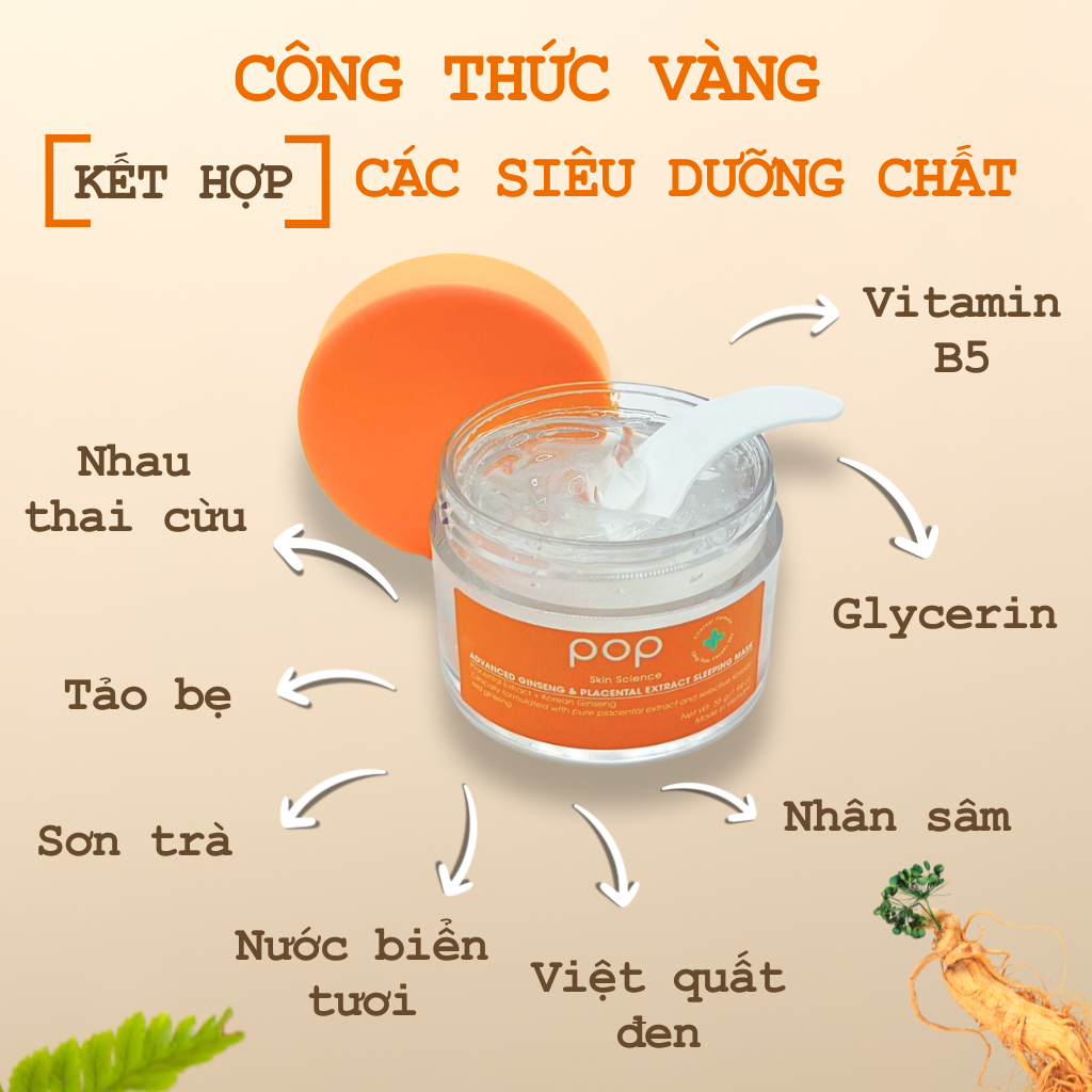 Mặt Nạ Ngủ Tinh Chất Nhau Thai Cừu Và Nhân Sâm