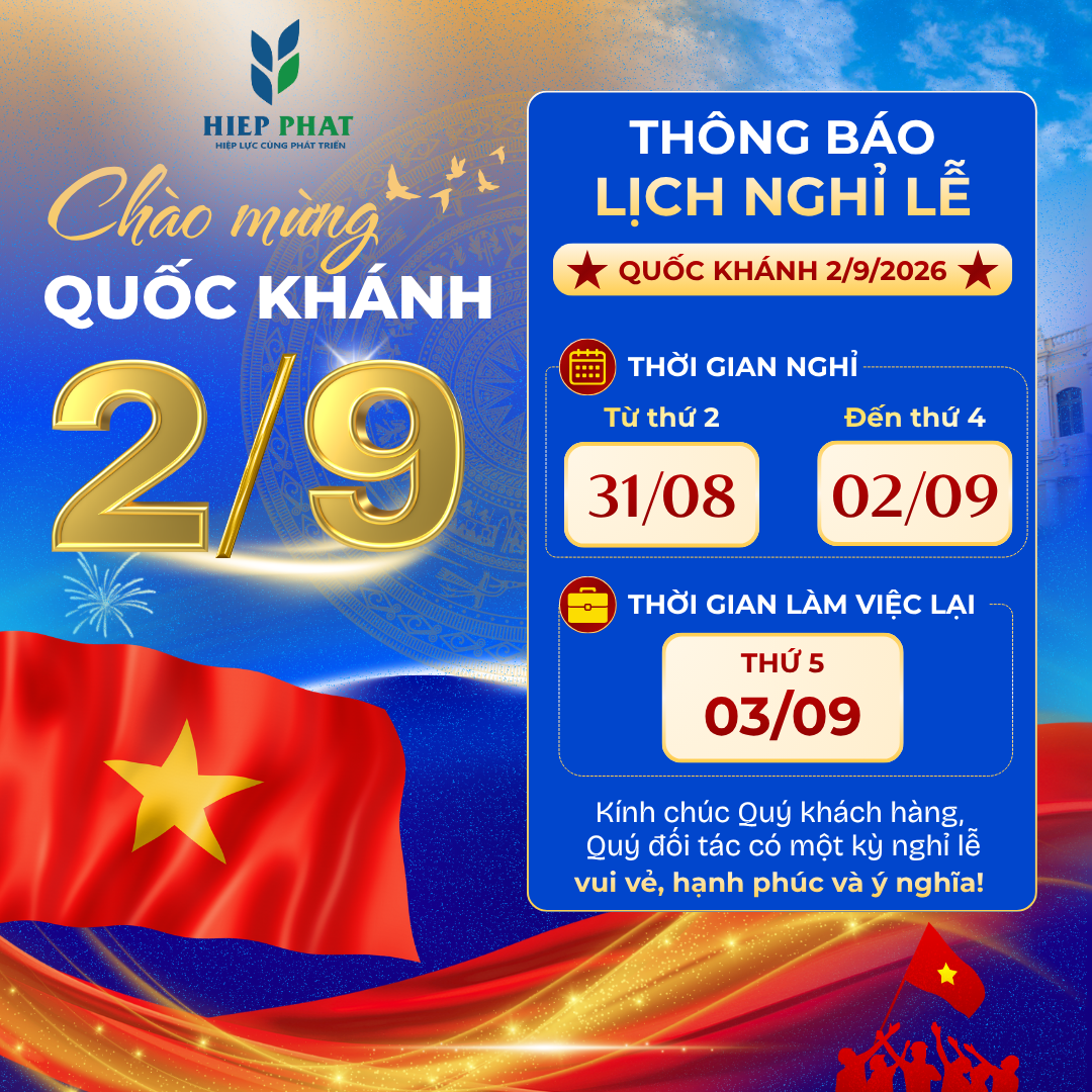 THÔNG BÁO LỊCH NGHỈ LỄ QUỐC KHÁNH 2/9