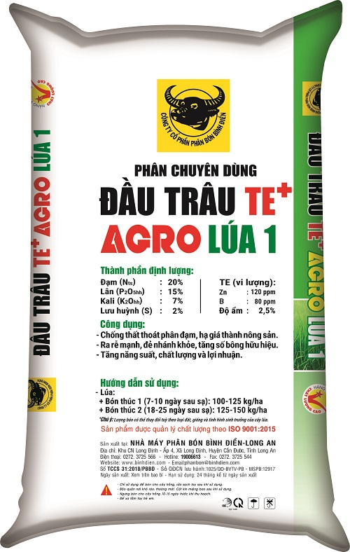 PHÂN BÓN ĐẦU TRÂU TE + AGRO LÚA 1