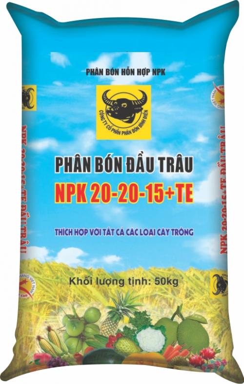 PHÂN BÓN NPK ĐẦU TRÂU 20-20-15+TE