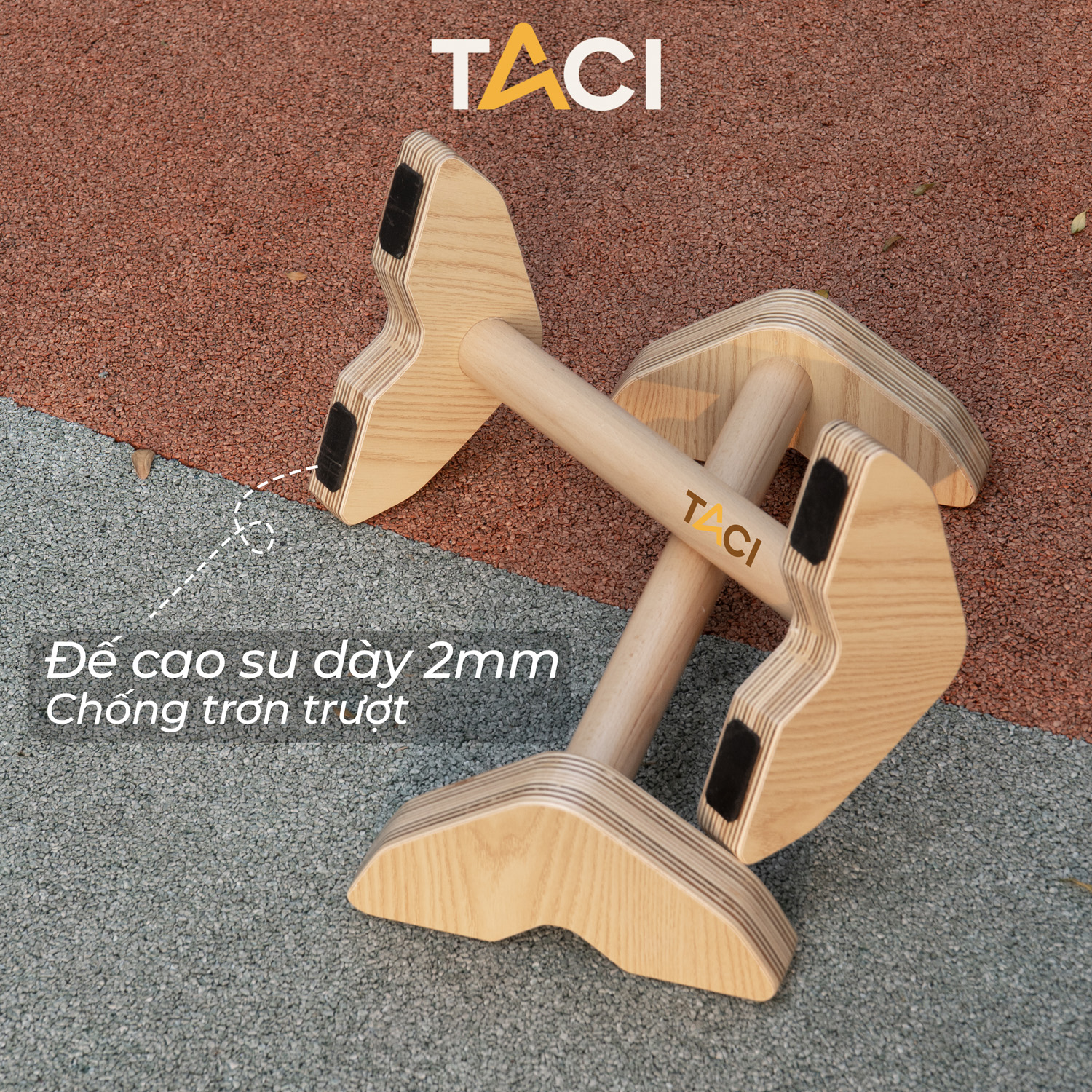 Parallettes - Dụng Cụ Tập Hít Đất, Chống Đẩy Bằng Gỗ Plywood vs Beech Cao Cấp