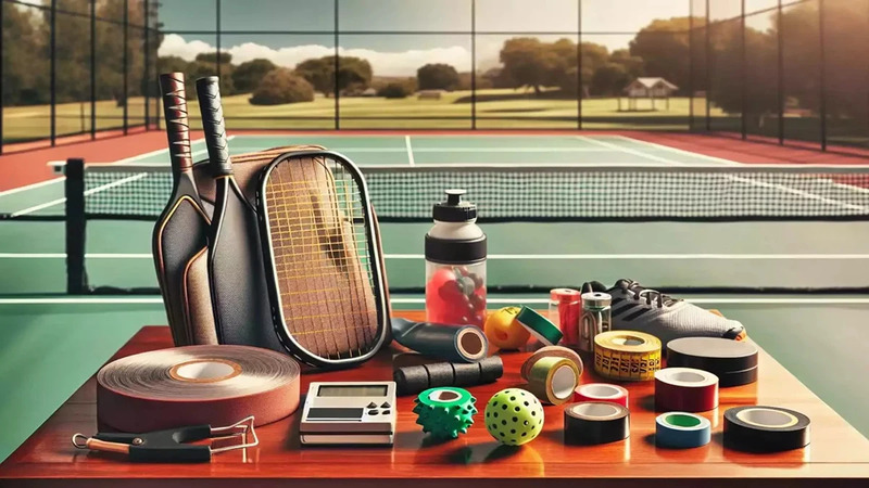 Bộ dụng cụ Pickleball cho người mới gồm những món đồ như trên