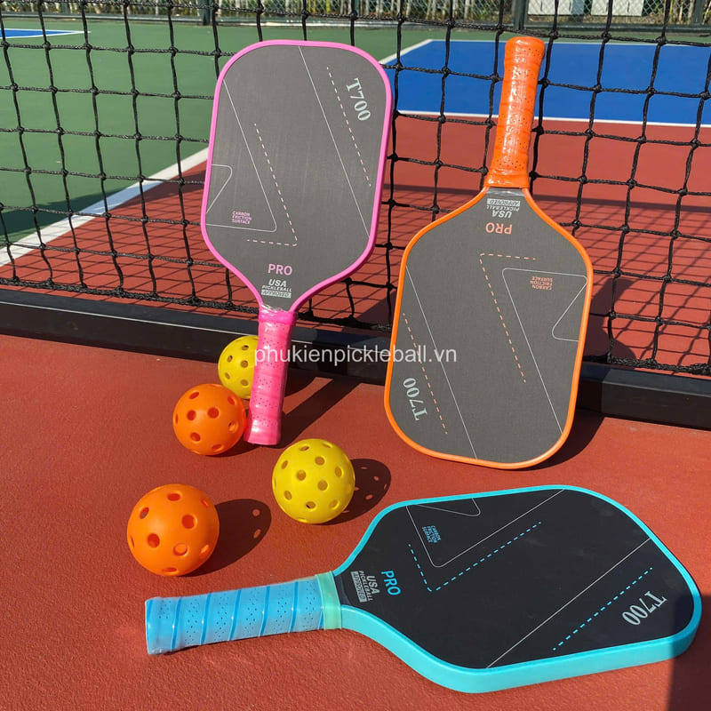 Bộ Vợt Pickleball  T700 Sợi Carbon Siêu Nhẹ Cao Cấp