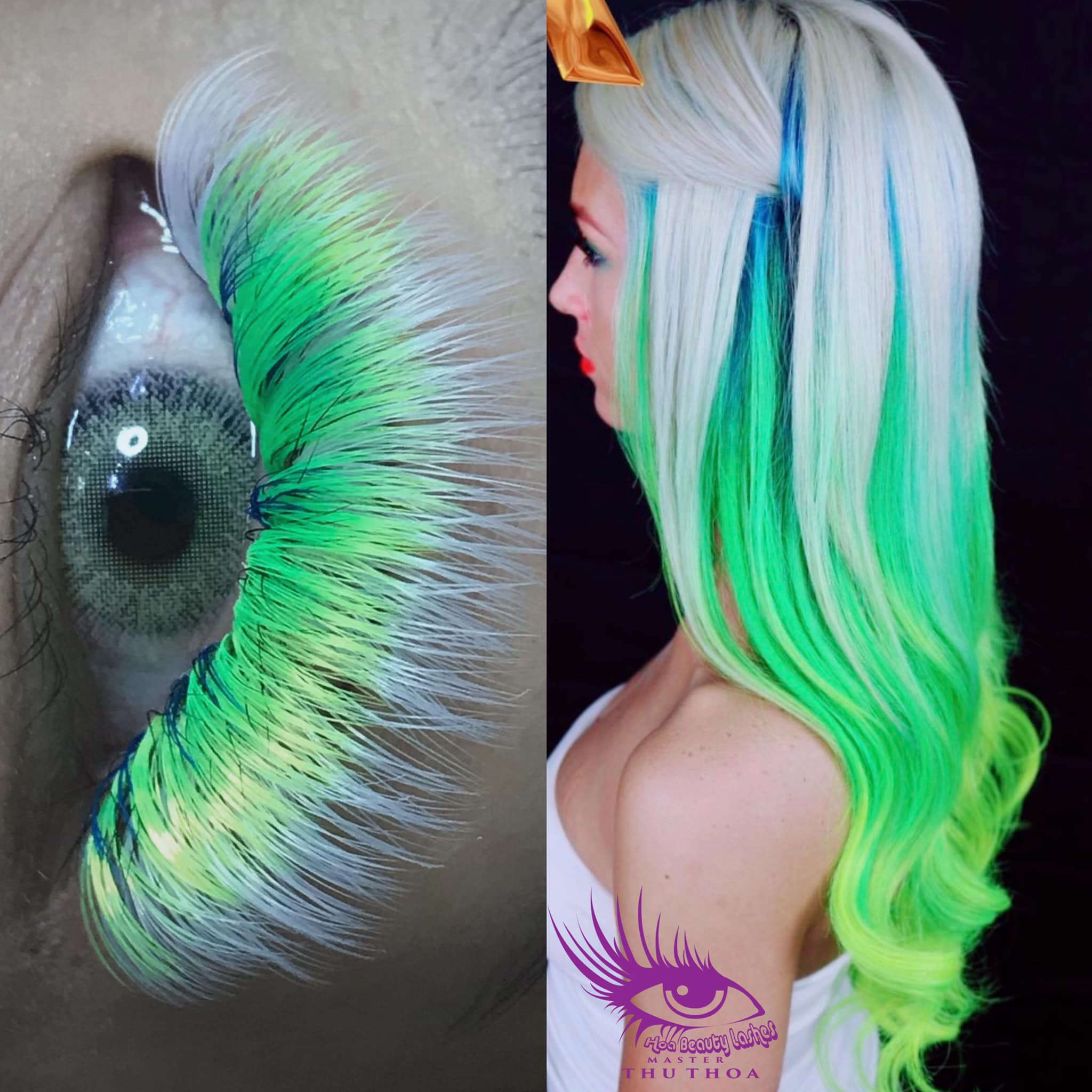 Hoa Beauty Lashes - Dịch vụ nối mi mix màu chuyên nghiệp