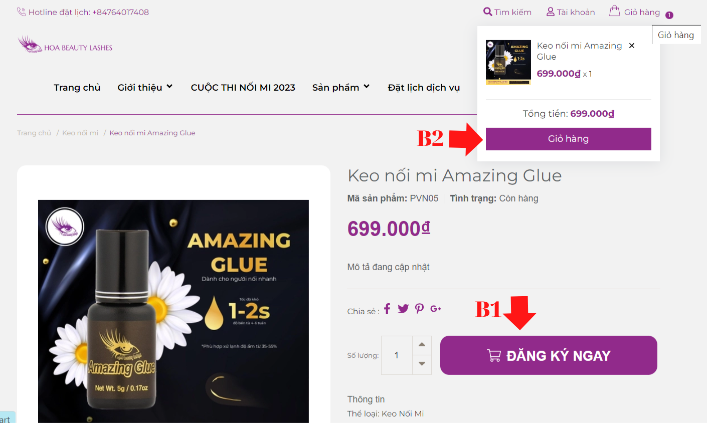 Cách đăng ký & thanh toán đơn hàng