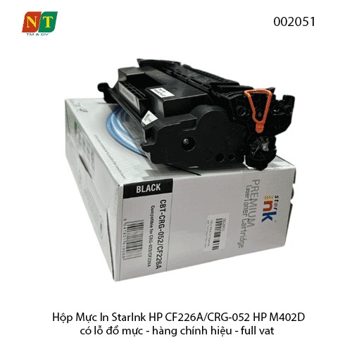 Hộp Mực In 26A / 052 HP M402D / M402n / M402dn / M402dw / M426 có lỗ đổ mực và đổ thải - full vat – Chính hiệu – Starink