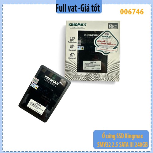 Ổ cứng SSD Kingmax 240GB SMV 32 – 2.5" SATA III chính hiệu – Full VAT