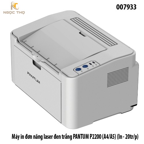 Máy in laser đơn năng đen trắng Pantum P2200 – Máy in laser đen trắng 20ppm, kết nối USB – Chính hãng