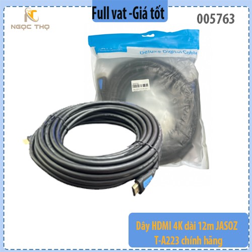 Dây HDMI 4K Dài 12m JASOZ T-A223 Chính Hãng – Kết Nối Ổn Định, Hình Ảnh Siêu Nét