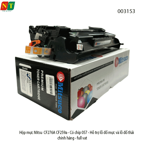 Hộp mực Mitsuco CF276A / CF259A – Có chip 057 / 76A – Hỗ trợ lỗ đổ mực & đổ thải – Full VAT