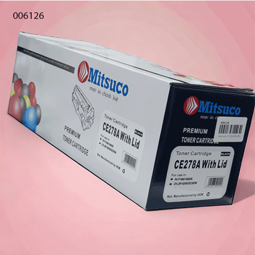 Hộp mực Mitsuco CE278A (78A) – tương thích CRG-126/128/326/328/726/728 –  Có lỗ đổ mực - chính hiệu - full vat