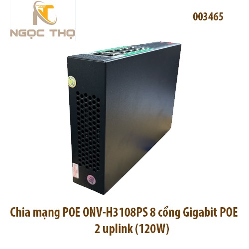 Chia mạng PoE ONV H3108PS – Switch Poe 8 PoE Gigabit + 2 Uplink Gigabit - 120W - Vỏ kim loại – Chính hãng – Full VAT