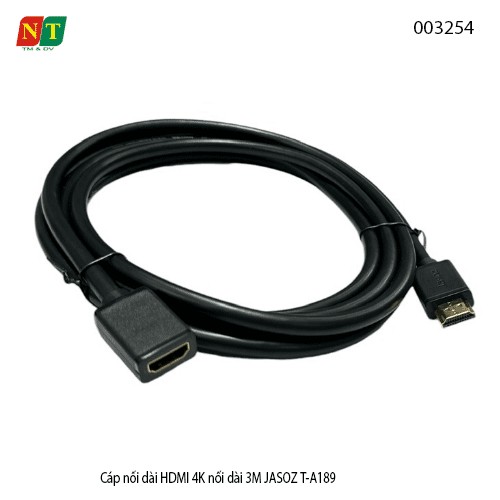 Dây Nối Dài HDMI 4K 3M JASOZ T-A189 – Chính Hãng, Full VAT | 4K Ultra HD – Băng Thông 18Gbps