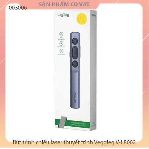 Bút trình chiếu laser thuyết trình Veggieg V-LP002 - Hàng chính hãng - Full vat