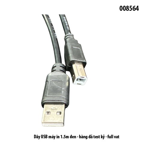 Dây USB máy in 1.5m đen - đã test - Dây kết nối máy tính và máy in - full vat