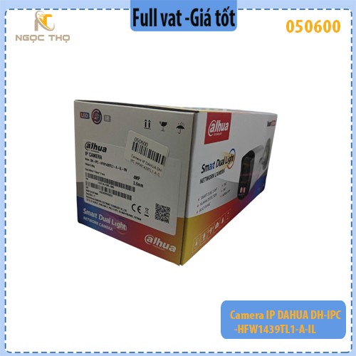 Camera IP Dahua DH-IPC-HFW1439TL1-A-IL 4MP – POE – Có Mic – Smart Dual Light – Human Detection – H.265+ – IP67 – Hàng Ch