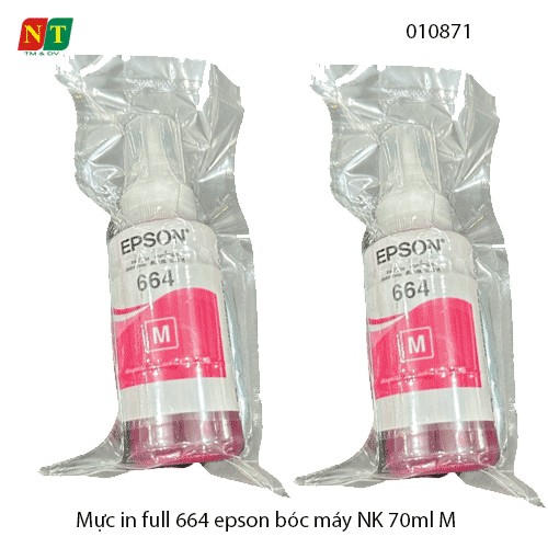 Mực in nhập khẩu 664 – Magenta (M) màu đỏ 70ml – Dùng cho máy in phun Epson L-Series – Hàng nhập khẩu – Full VAT