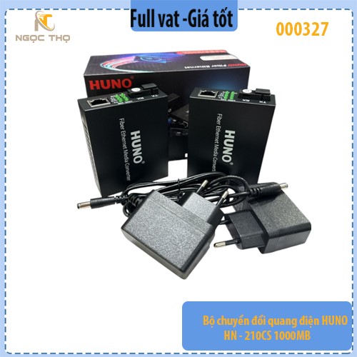 Bộ chuyển đổi quang điện HUNO HN-210CS 1000MB – Converter quang 1Gbps – Chính hãng | Full VAT