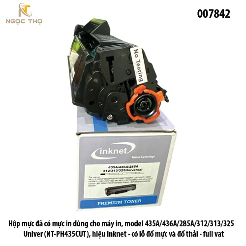 Hộp Mực In Inknet HP CB435A / CB436A / CE285A / Canon CRG-325 – Tương Thích 35A / 85A – Có Lỗ Đổ Mực & Xả Thải