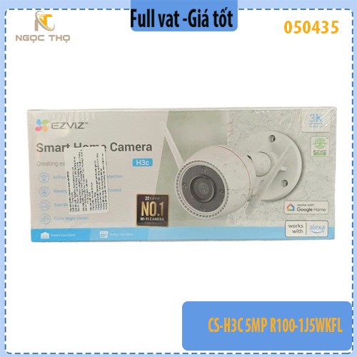Camera Wifi Ngoài Trời Ezviz CS-H3C 5MP (R100-1J5WKFL) – Có Màu Ban Đêm, Đàm Thoại 2 Chiều, Báo Động Thông Minh, Ống Kín