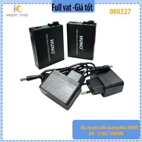 Bộ chuyển đổi quang điện HUNO HN-210CS 1000MB – Converter quang 1Gbps – Chính hãng | Full VAT