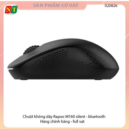 CHUỘT KHÔNG DÂY RAPOO M160 SILENT MULTIMODE ĐEN (KẾT NỐI WIRELESS 2.4GHZ / BLUETOOTH)