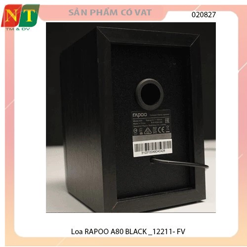 Loa Bluetooth RAPOO A80 BLACK – Nhỏ gọn, mạnh mẽ, thời trang