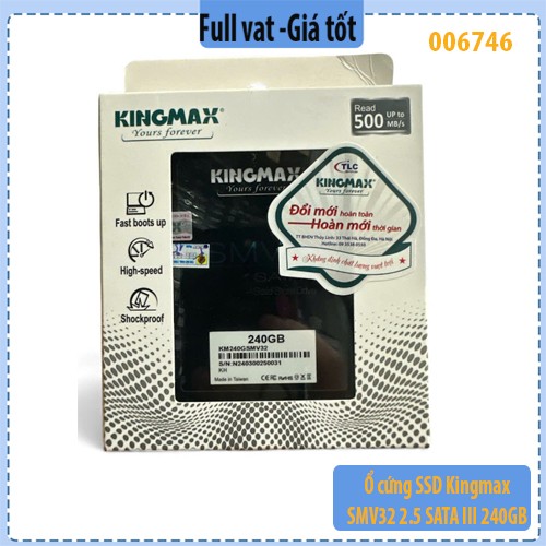 Ổ cứng SSD Kingmax 240GB SMV 32 – 2.5" SATA III chính hiệu – Full VAT