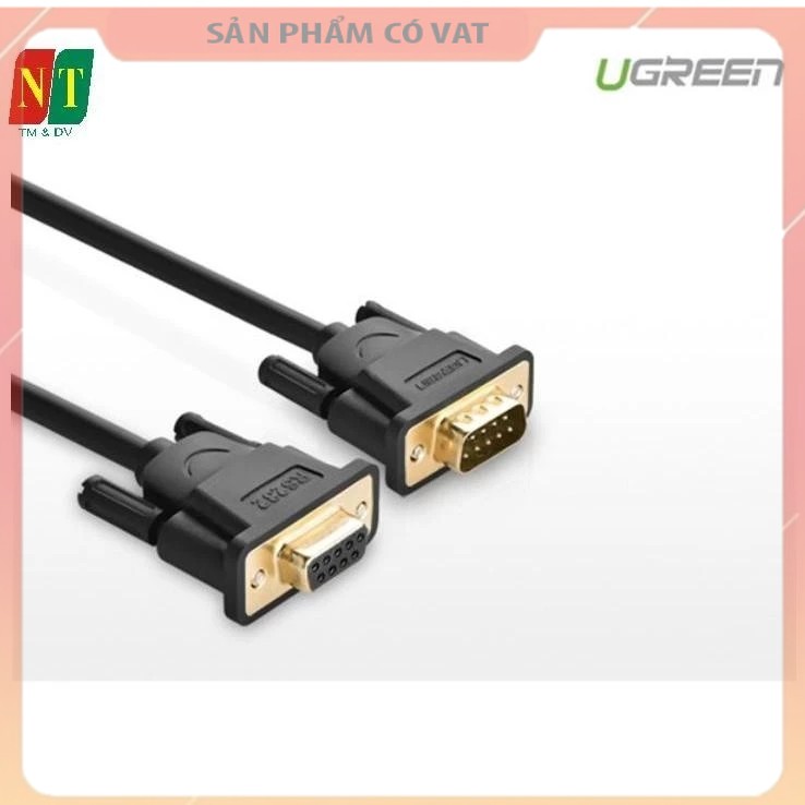 Cáp cổng Com Rs232 9 chân Male sang Com 9 chân Female (9M/9F) dài 2m chính hãng Ugreen 20146 cao cấp