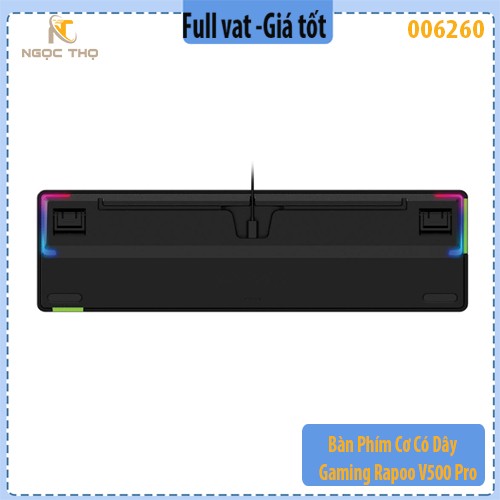 Bàn Phím Cơ Có Dây Gaming Rapoo V500 Pro V2 – Black – Blue Switch – Fullsize 104 Phím – Hàng Chính Hãng - full vat