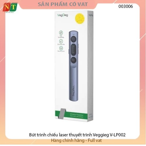 Bút trình chiếu laser thuyết trình Veggieg V-LP002 - Hàng chính hãng - Full vat