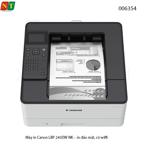 Máy in laser đen trắng Canon LBP243DW nhập khẩu  – A4 / A5, In đảo mặt, USB, WiFi  - full vat