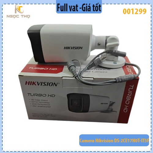 Camera Hikvision DS-2CE17H0T-IT5F(C) – 5MP – Hồng Ngoại 80m – Chính Hãng – Full VAT