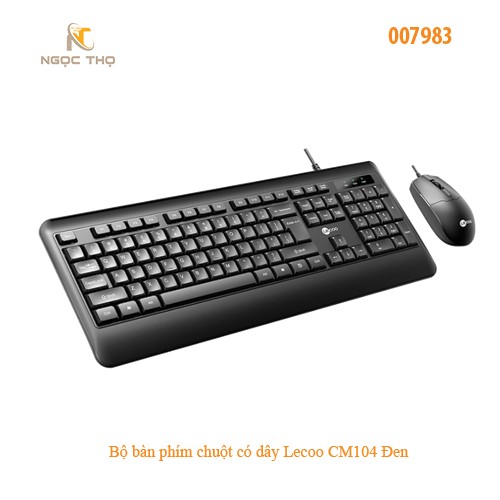 Bộ bàn phím chuột có dây Lecoo CM104 Đen – Đơn giản, bền bỉ, giá siêu tốt, full VAT