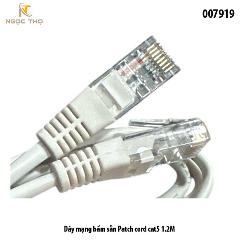 Dây mạng bấm sẵn Cat5e 1.2m – Đúc sẵn 2 đầu RJ45 – Cắm là dùng