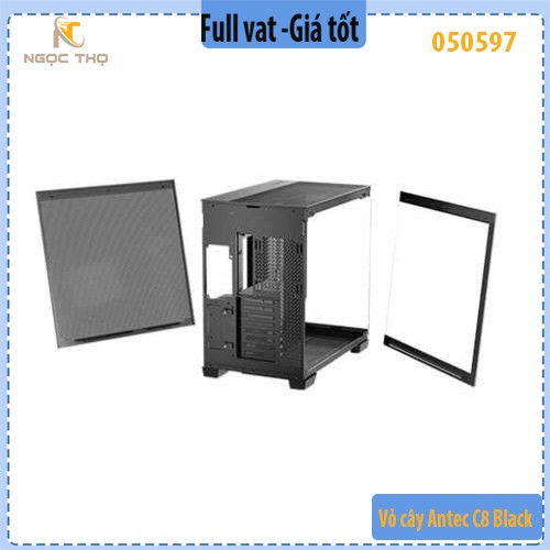 Vỏ case Antec C8 Black full tower E-ATX USB Type-C màu đen kính cường lực – case bể cá – chính hiệu – full VAT