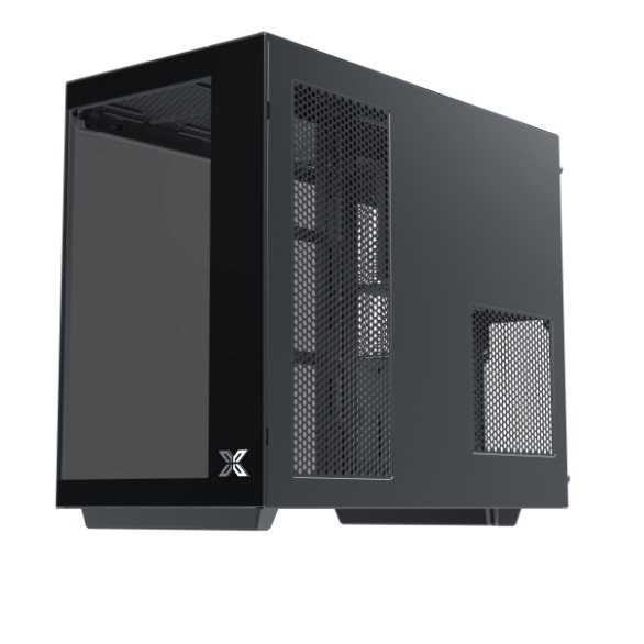 Vỏ Case Xigmatek Cubi M Black EN42775 (Đen) – Case bể cá 3 mặt kính – Chính hãng, Full VAT