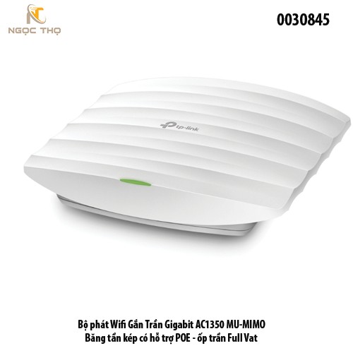TP-Link Omada TL-EAP225 (AC1350) – Access Point gắn trần • Gigabit PoE • Băng tần kép • Quản lý Cloud – Chính hãng