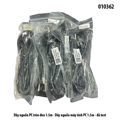 Dây nguồn nồi cơm điện 1.5m - Dây nguồn máy tính PC 1.5m - đã test - full vat ( có màu đen và màu xám)