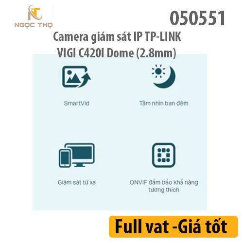 Camera giám sát IP TP-LINK, VIGI C420I Dome (2.8mm)