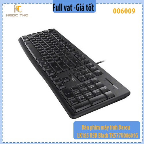 Bộ phím chuột máy tính Dareu LK185 USB Black + LM103 – Fullsize 104 phím – Chuột 1000 DPI – Hàng chính hãng – Full VAT