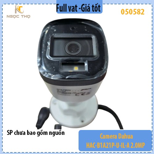 Camera Thân Dahua HAC-B1A21P-U-IL-A 2MP – Smart Dual Light, Có Mic – IP67 – Hàng chính hãng, Full VAT
