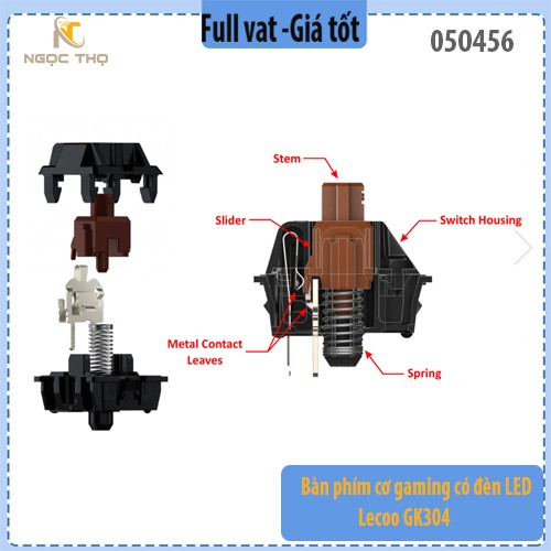 Bàn phím cơ gaming Lecoo GK304 RGB – Brown Switch – TKL 87 phím – Xám đen cá tính – Hàng chính hãng – Full VAT