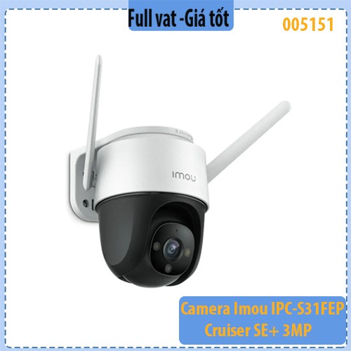 Camera Imou IPC-S31FEP Cruiser SE+ 3MP – Full màu – Ngoài trời – Đàm thoại 2 chiều - Chính hãng – Full VAT