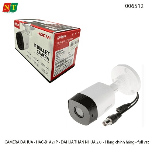 Camera Dahua HAC-B1A21P 2.0MP – Thân nhựa – HDCVI – Full HD 1080P – Chính hãng – Hàng mới 100% – Có VAT
