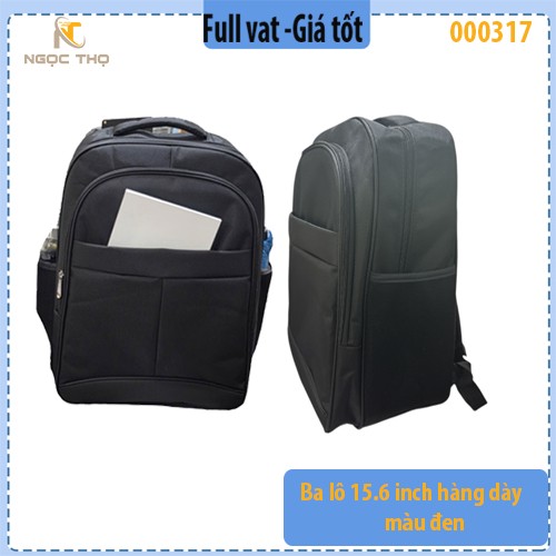 Ba lô laptop 15.6" – Hàng dày, màu đen – Zin – Full VAT