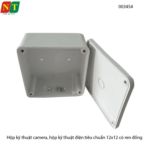 Hộp Kỹ Thuật Camera / Hộp Kỹ Thuật Điện 12x12x5 – Hộp Box Bảo Vệ Nguồn Ngoài Trời – Nhựa ABS Chống Mưa, Bền Bỉ